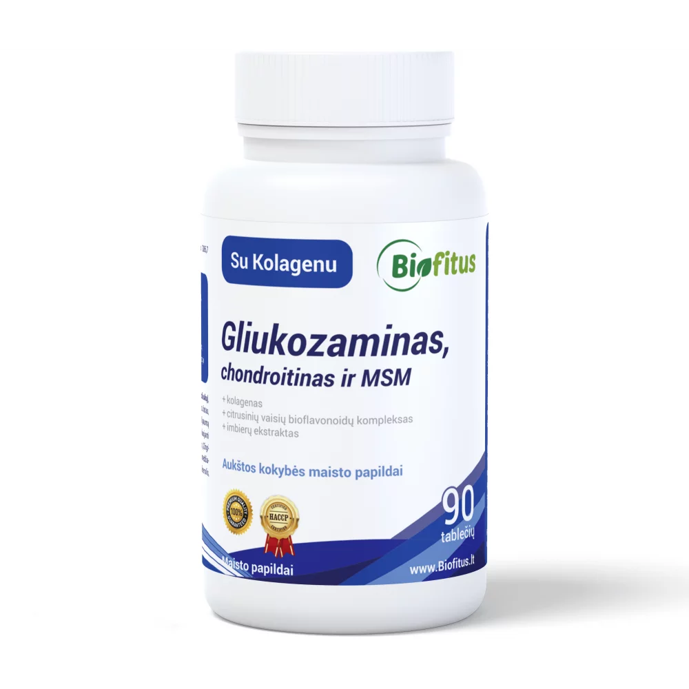 gliukozaminas chondroitino tablečių